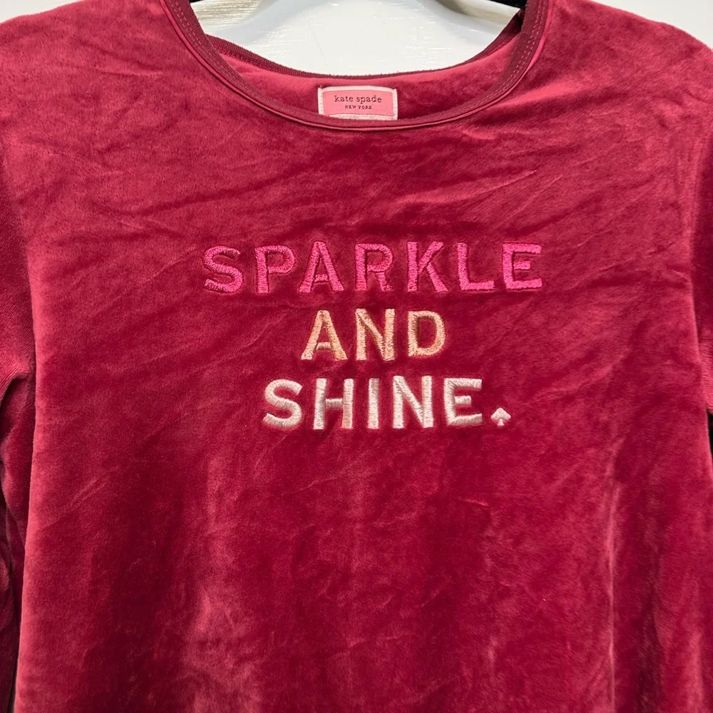 Kate Spade Sparkle‎ and Shine Velour Crewneck